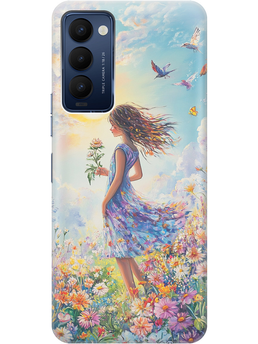 

Силиконовый чехол на Tecno Camon 18 / 18P с принтом "Девочка в поле цветов", Прозрачный;зеленый;розовый;синий;желтый, 741735923