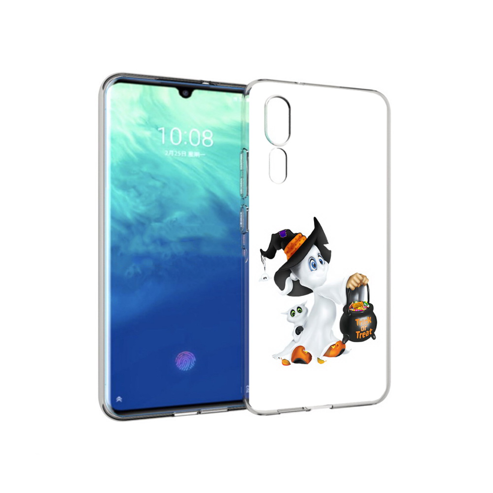 

Чехол MyPads Tocco для ZTE Axon 10 Pro Маленький призрак (PT134302.444.113), Прозрачный, Tocco