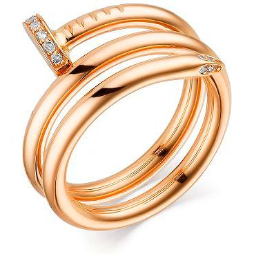 

Кольцо из красного золота с бриллиантом р. 19 АЛЬКОР 13637-100, 13637-100