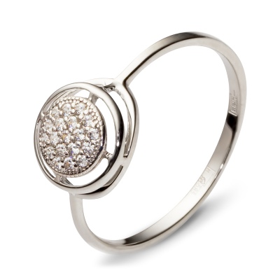 

Кольцо из белого золота с фианитом р. 16,5 Эстет 01К125242, 01К125242