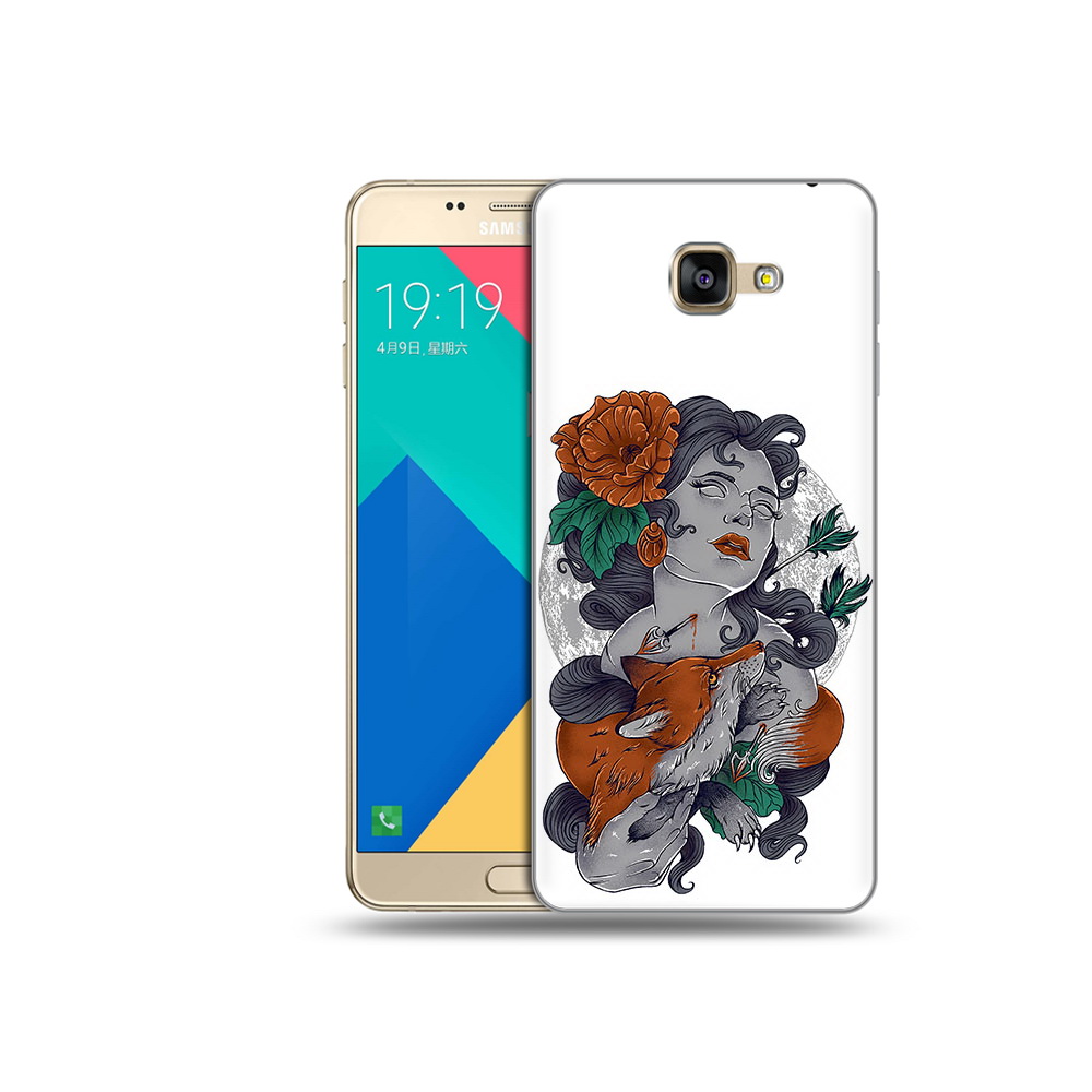 

Чехол MyPads Tocco для Samsung Galaxy A9 темная девушка с лисой (PT25200.562.639), Прозрачный, Tocco