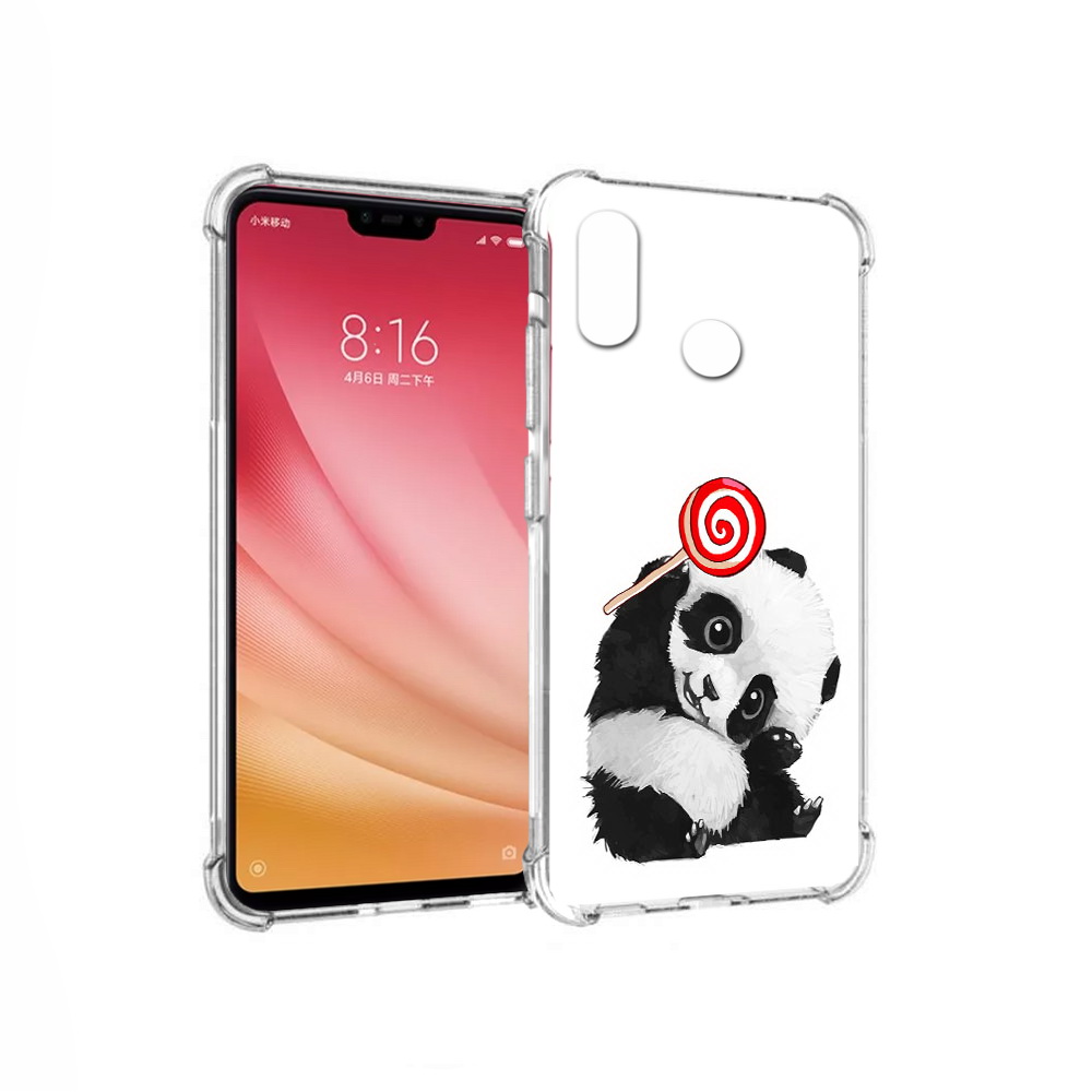 

Чехол MyPads Tocco для Xiaomi Mi 8 панда с леденцом (PT110454.314.534), Прозрачный, Tocco
