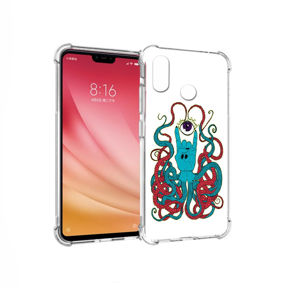 

Чехол MyPads Tocco для Xiaomi Mi 8 осьминог-рука абстракция (PT110454.314.530), Прозрачный, Tocco