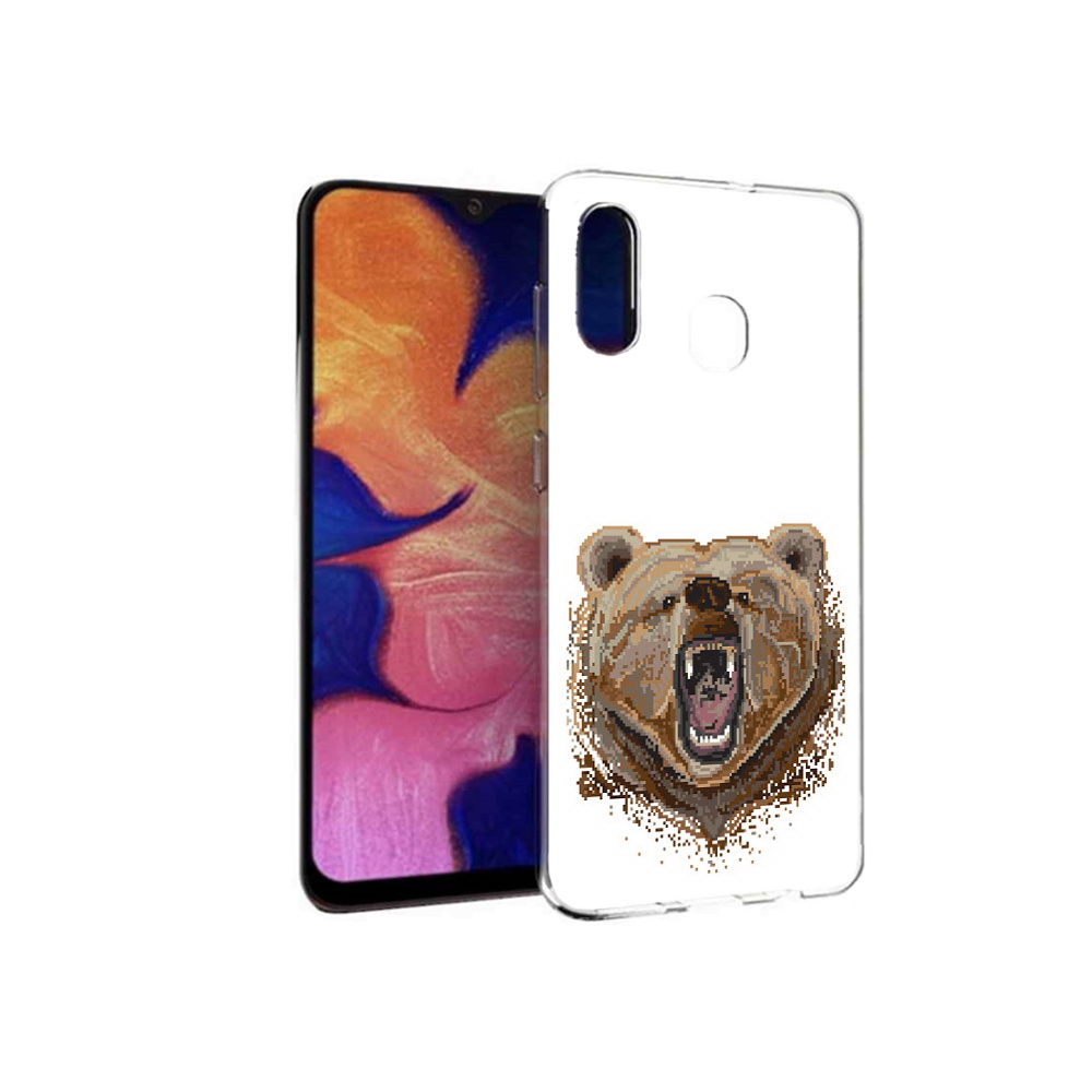 

Чехол MyPads Tocco для Samsung Galaxy A30 пиксельный медведь (PT126700.499.539), Прозрачный, Tocco