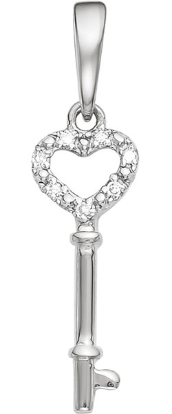 Кулон женский Vesna jewelry 3462-251-01-00 из белого золота, бриллиант