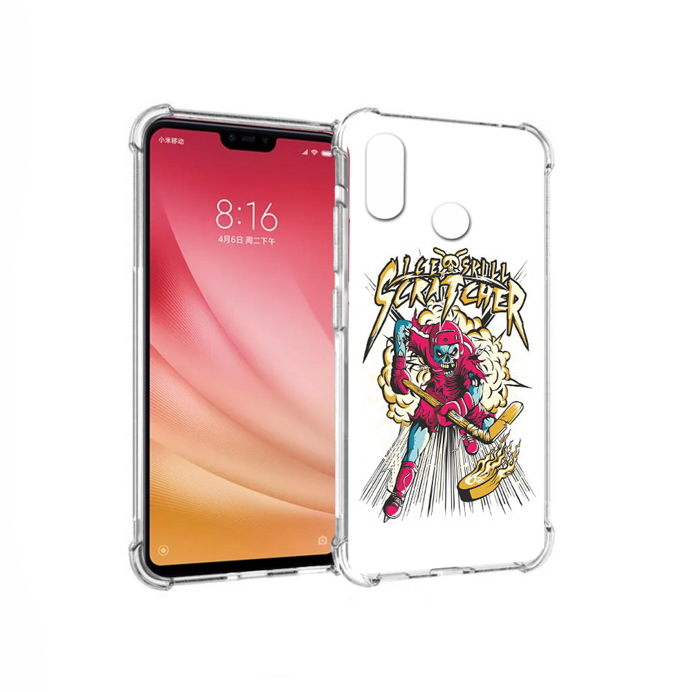 

Чехол MyPads Tocco для Xiaomi Mi 8 нарисованный скелет хоккеист (PT110454.314.514), Прозрачный, Tocco