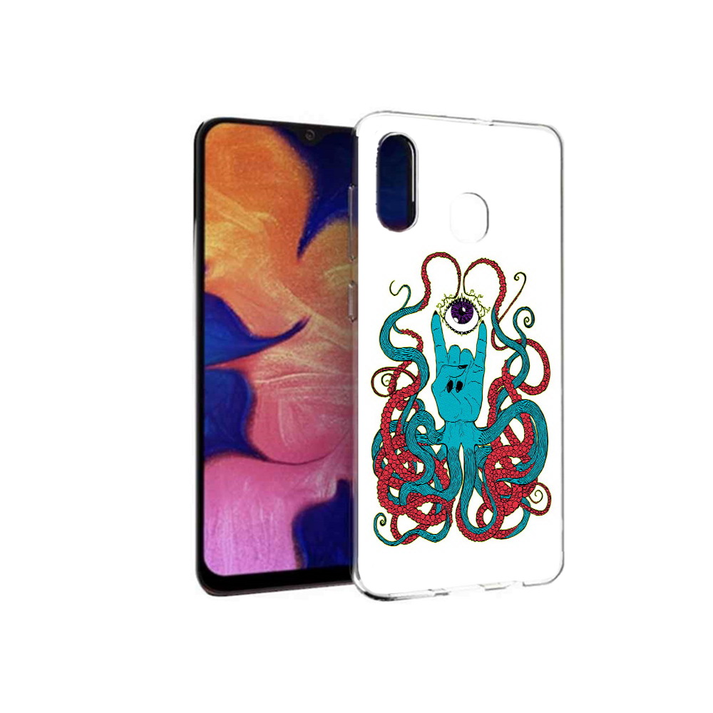 Чехол MyPads Tocco для Samsung Galaxy A30 осьминог-рука абстракция (PT126700.499.530)
