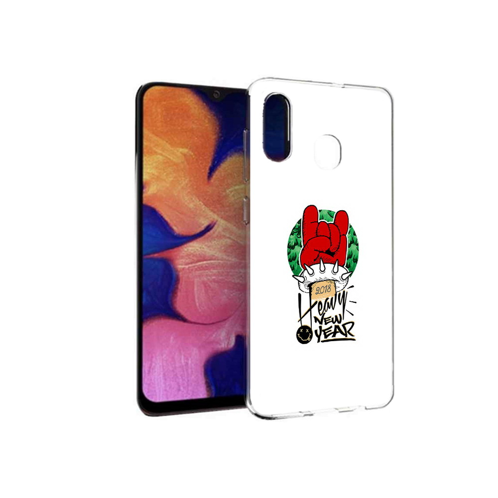 

Чехол MyPads Tocco для Samsung Galaxy A30 Гангстер новый год (PT126700.499.53), Прозрачный, Tocco