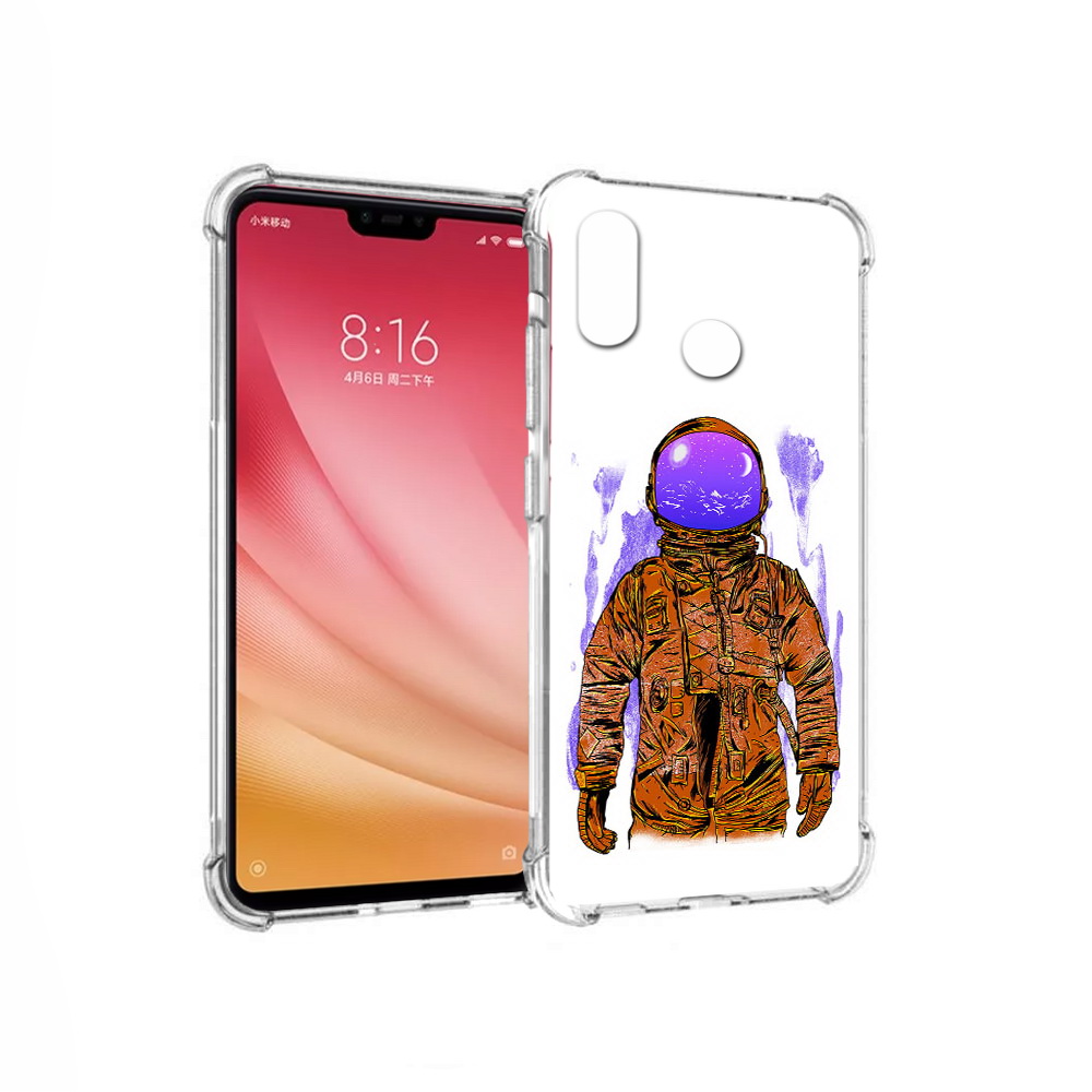 

Чехол MyPads Tocco для Xiaomi Mi 8 нарисованный мужчина в скафандре (PT110454.314.510), Прозрачный, Tocco