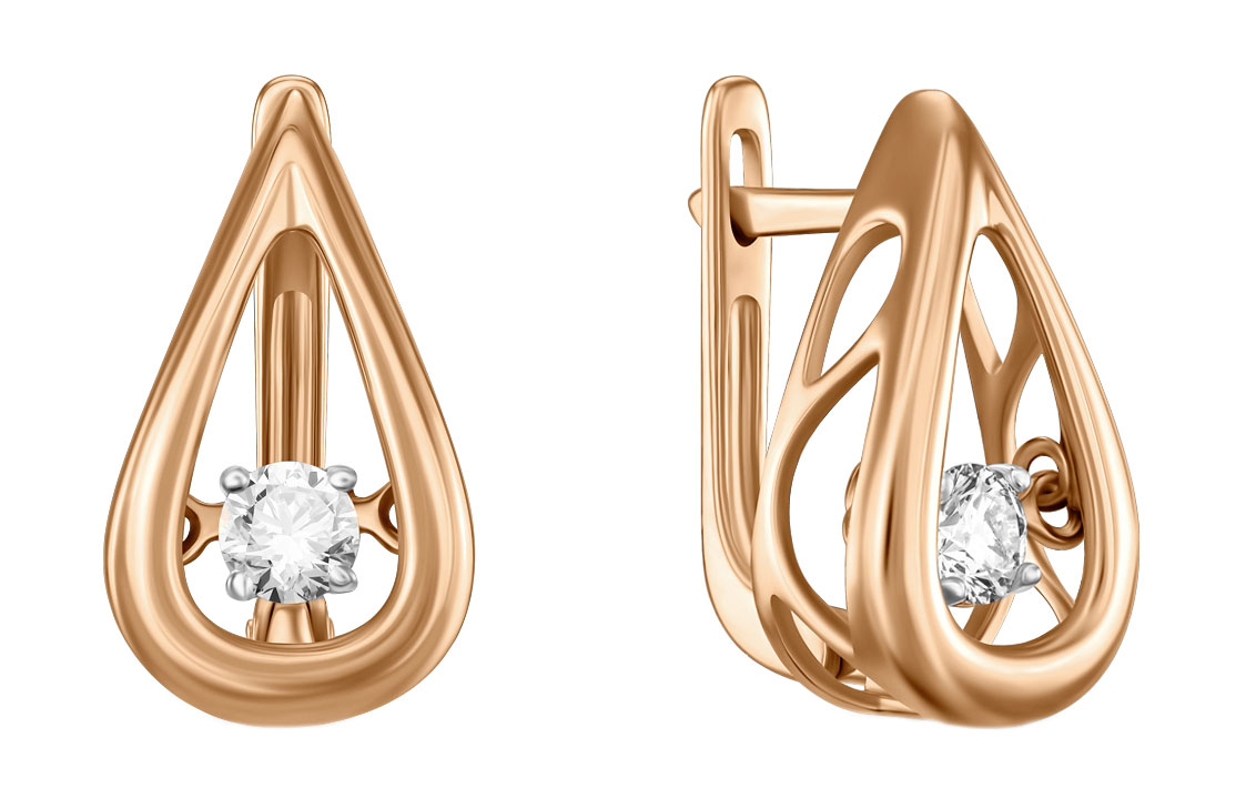 

Серьги из красного золота с бриллиантом MIUZ Diamonds E01-34311-R, E01-34311-R