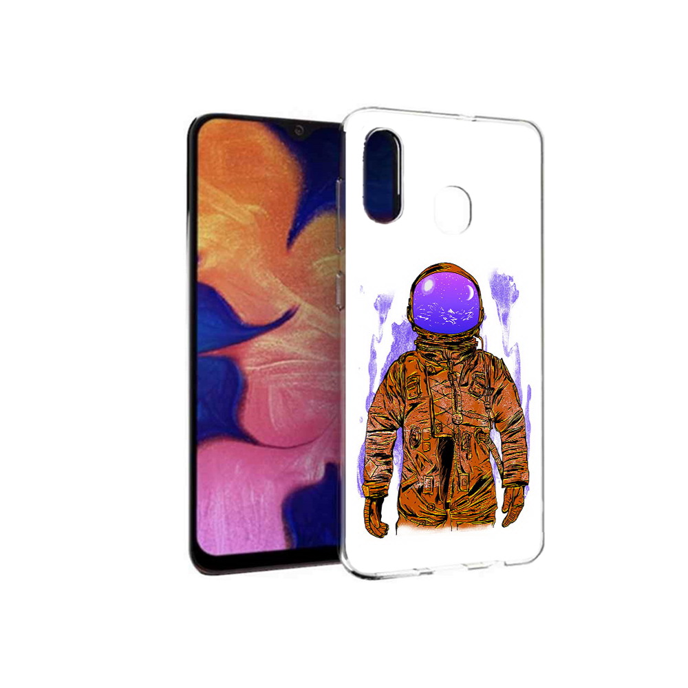 

Чехол MyPads Tocco для Samsung Galaxy A30 нарисованный мужчина в скафандре, Прозрачный, Tocco