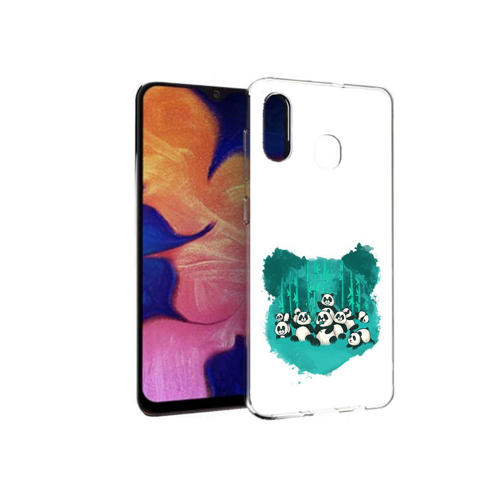 

Чехол MyPads Tocco для Samsung Galaxy A30 нарисованные панды (PT126700.499.508), Прозрачный, Tocco