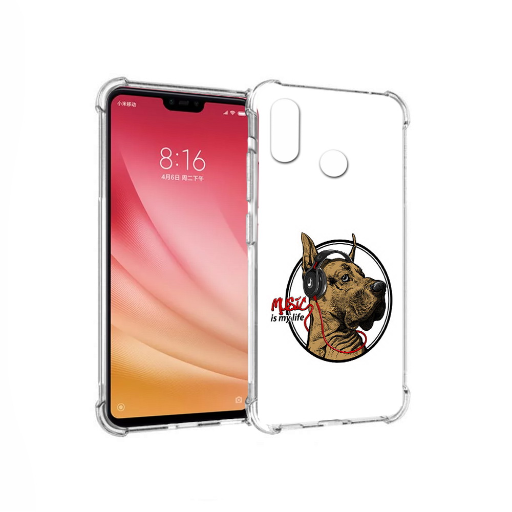 

Чехол MyPads Tocco для Xiaomi Mi 8 музыкальная собака (PT110454.314.490), Прозрачный, Tocco