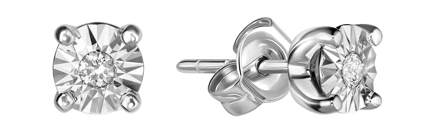 

Серьги-пусеты из белого золота с бриллиантом MIUZ Diamonds E01-PPL-35199-55-W, E01-PPL-35199-55-W