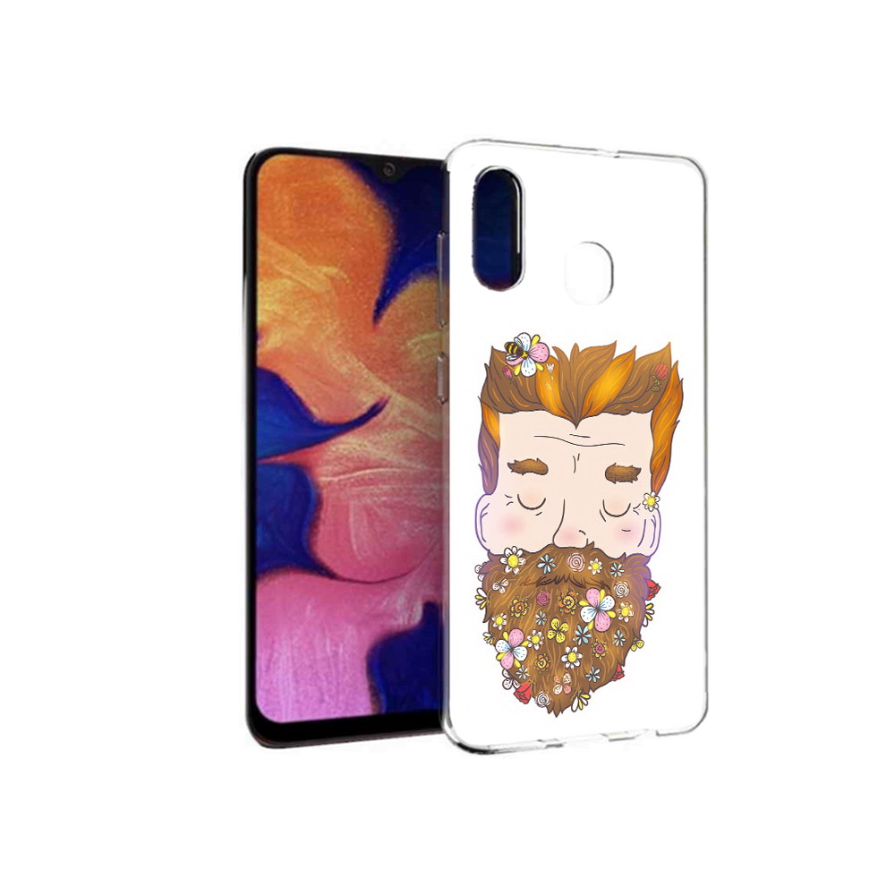

Чехол MyPads Tocco для Samsung Galaxy A30 мужчина с цветами в бороде (PT126700.499.489), Прозрачный, Tocco