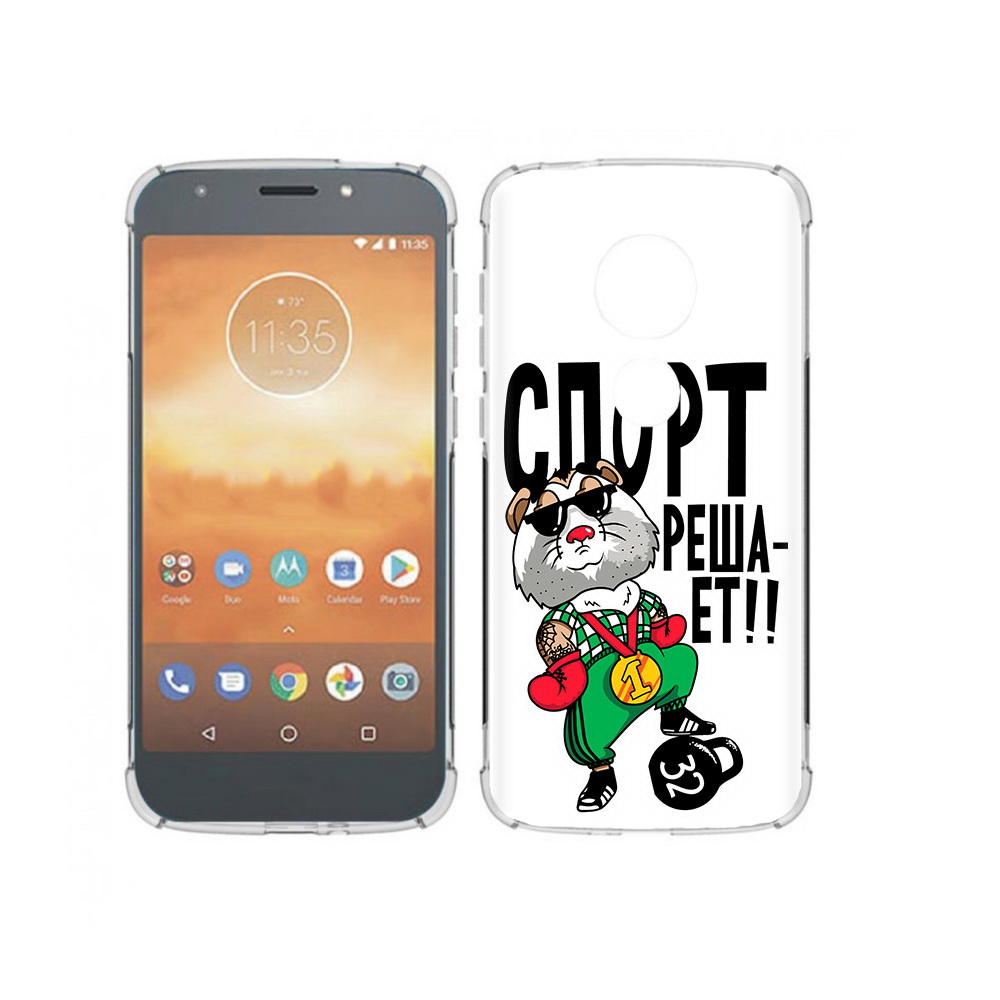 

Чехол MyPads Tocco для Motorola Moto E5 Play Спорт решает (PT227065.372.161), Прозрачный, Tocco