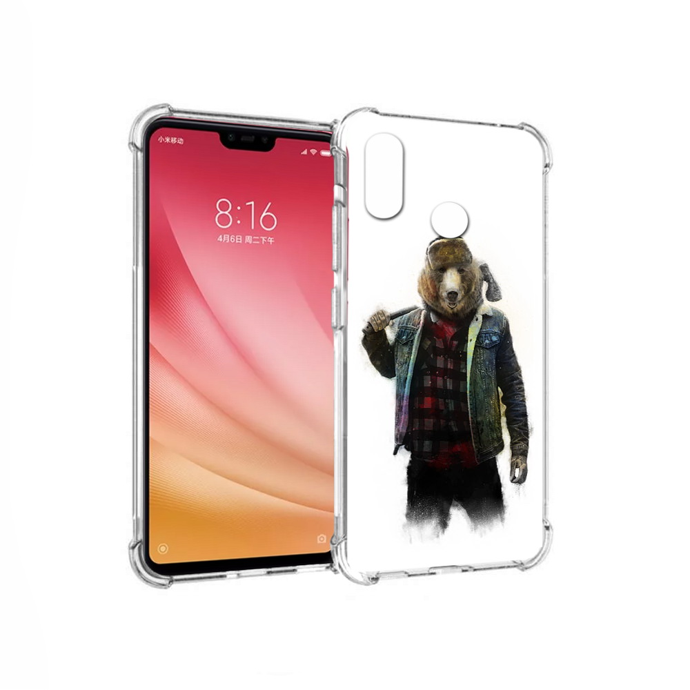 

Чехол MyPads Tocco для Xiaomi Mi 8 медведь с топором (PT110454.314.469), Прозрачный, Tocco