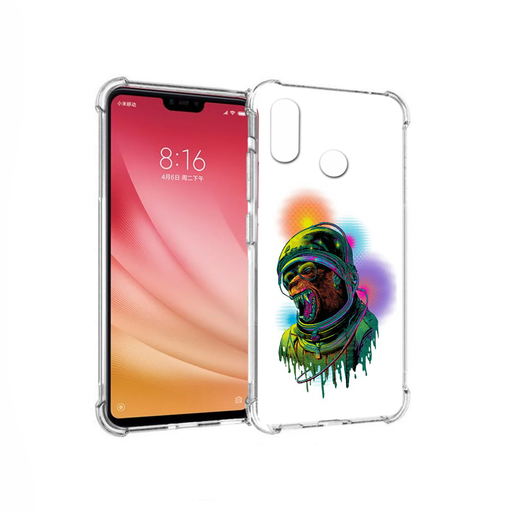 

Чехол MyPads Tocco для Xiaomi Mi 8 медведь космонавт (PT110454.314.466), Прозрачный, Tocco