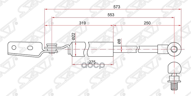 

Амортизатор Задней Двери Subaru Forester 02-08 Rh (правый) Sat арт. ST-63269SA000