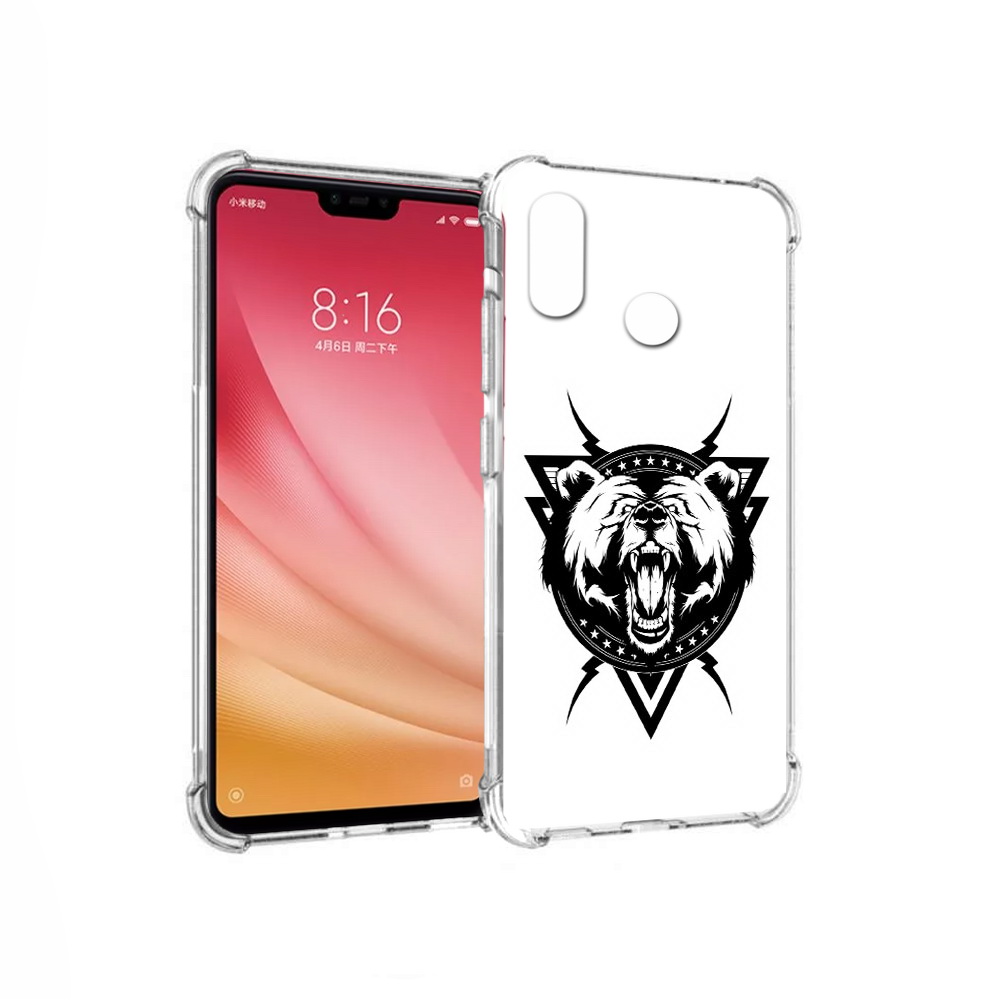 

Чехол MyPads Tocco для Xiaomi Mi 8 медведь в треугольнике (PT110454.314.464), Прозрачный, Tocco