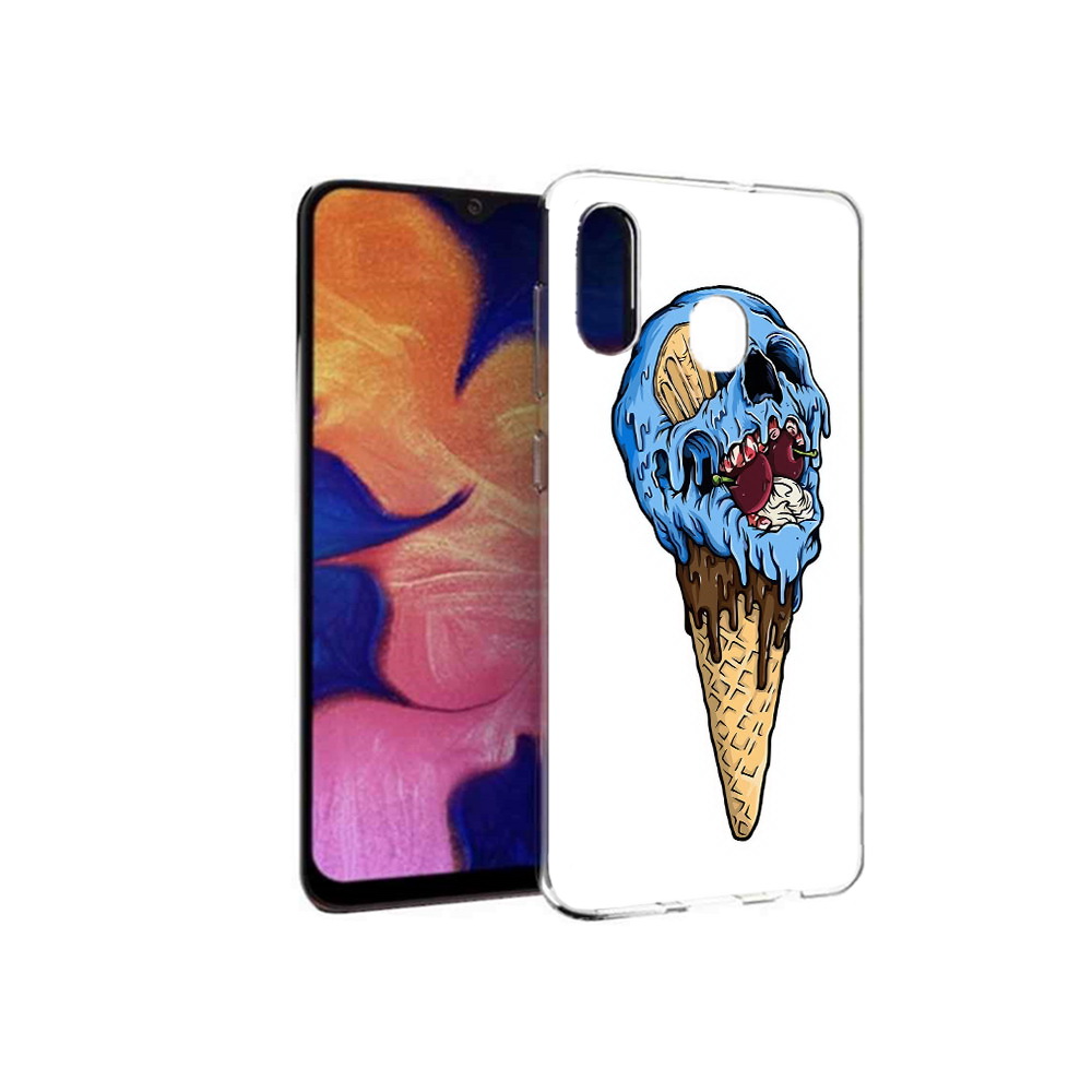

Чехол MyPads Tocco для Samsung Galaxy A30 мороженное череп (PT126700.499.484), Прозрачный, Tocco