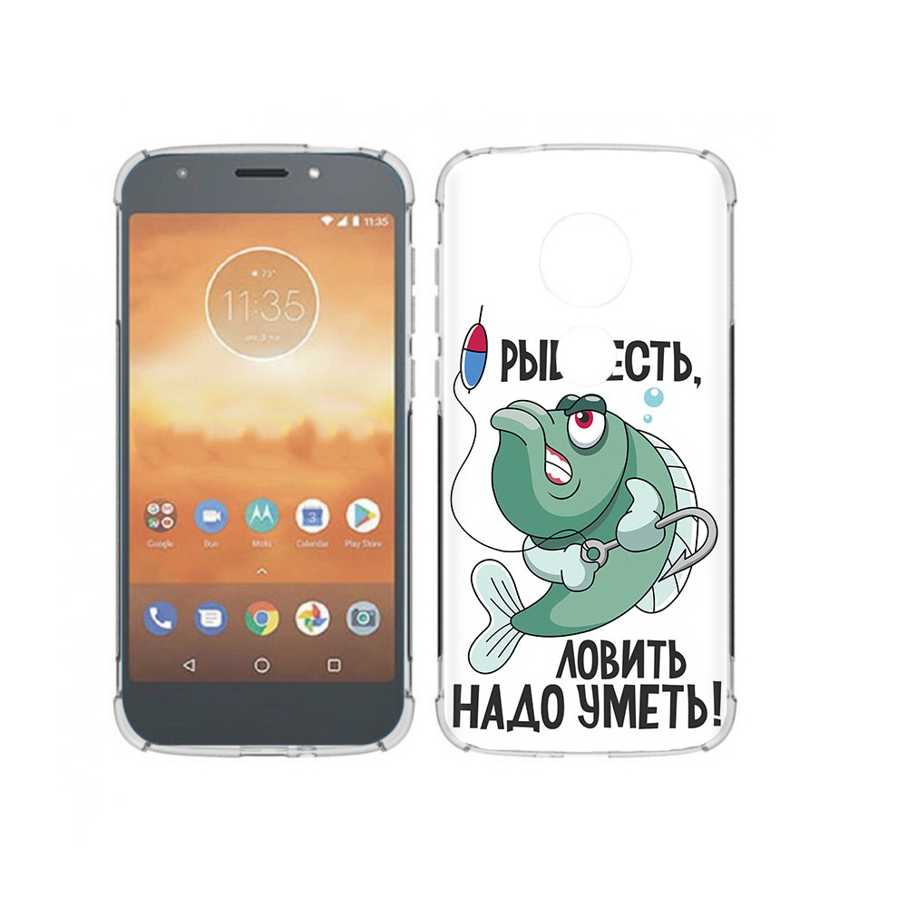 

Чехол MyPads Tocco для Motorola Moto E5 Play Рыба есть ,ловить надо уметь, Прозрачный, Tocco
