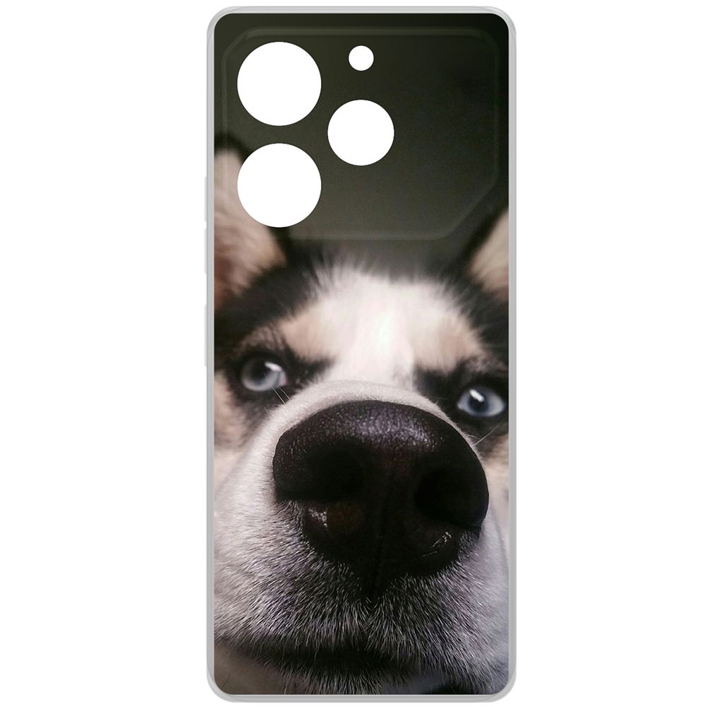 

Чехол-накладка Krutoff Clear Case Нос для TECNO Pova 6 Pro, Прозрачный