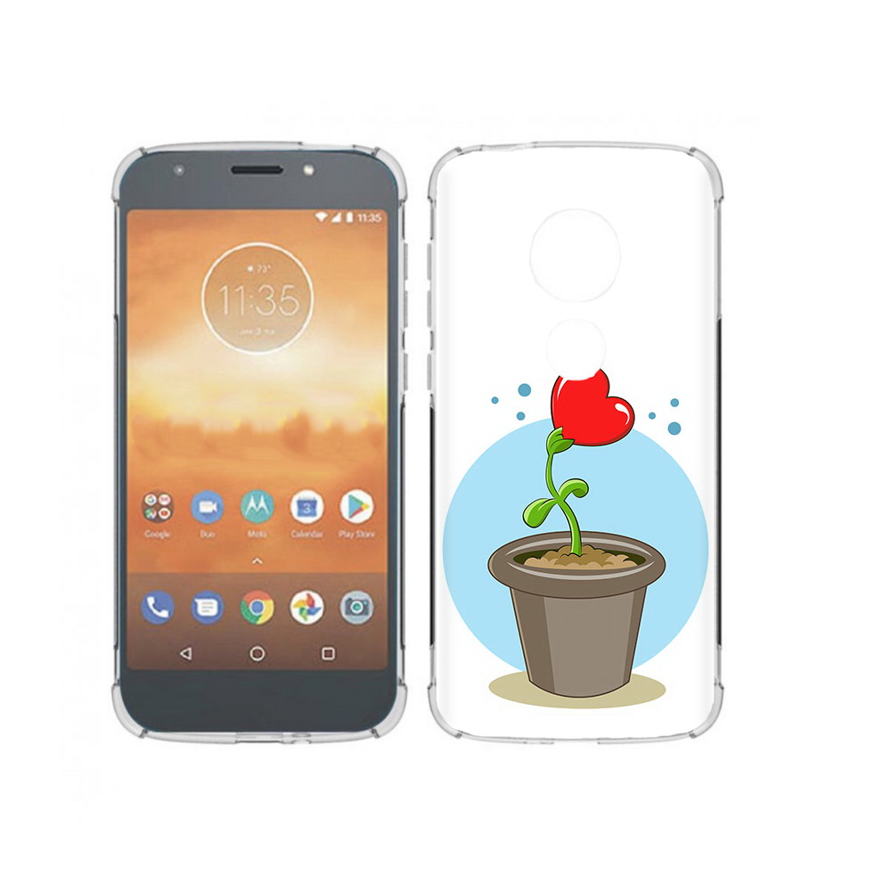 

Чехол MyPads Tocco для Motorola Moto E5 Play Растение любви 14 февраля (PT227065.372.145), Прозрачный, Tocco