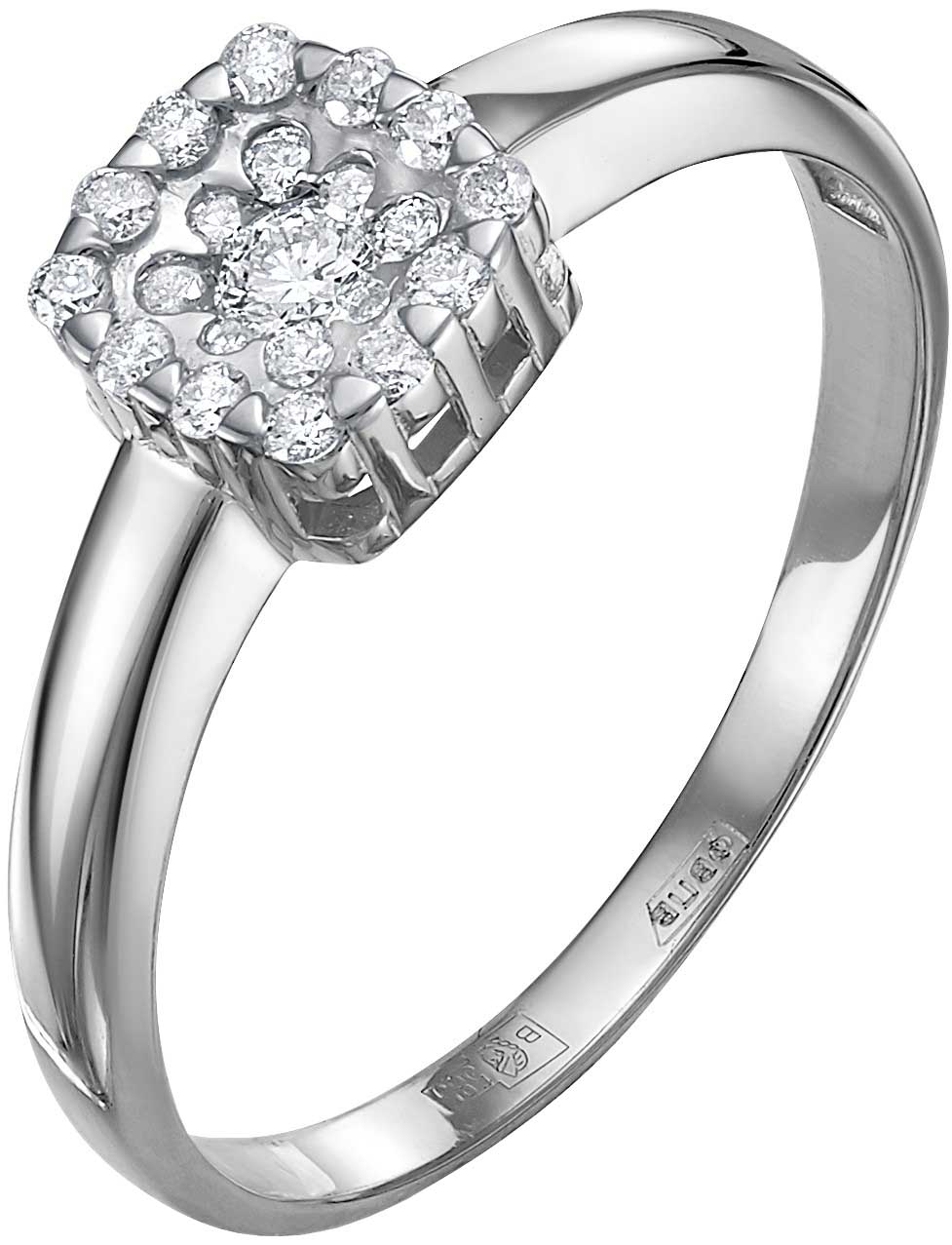 

Кольцо помолвочное из белого золота с бриллиантом р. 17.5 Vesna jewelry 1971-251-46-00, 1971-251-46-00