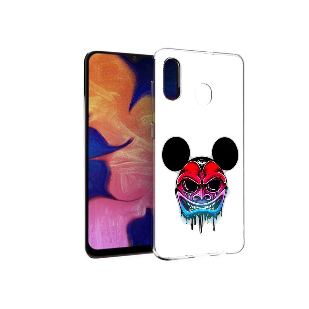 

Чехол MyPads Tocco для Samsung Galaxy A30 микки в маске (PT126700.499.473), Прозрачный, Tocco