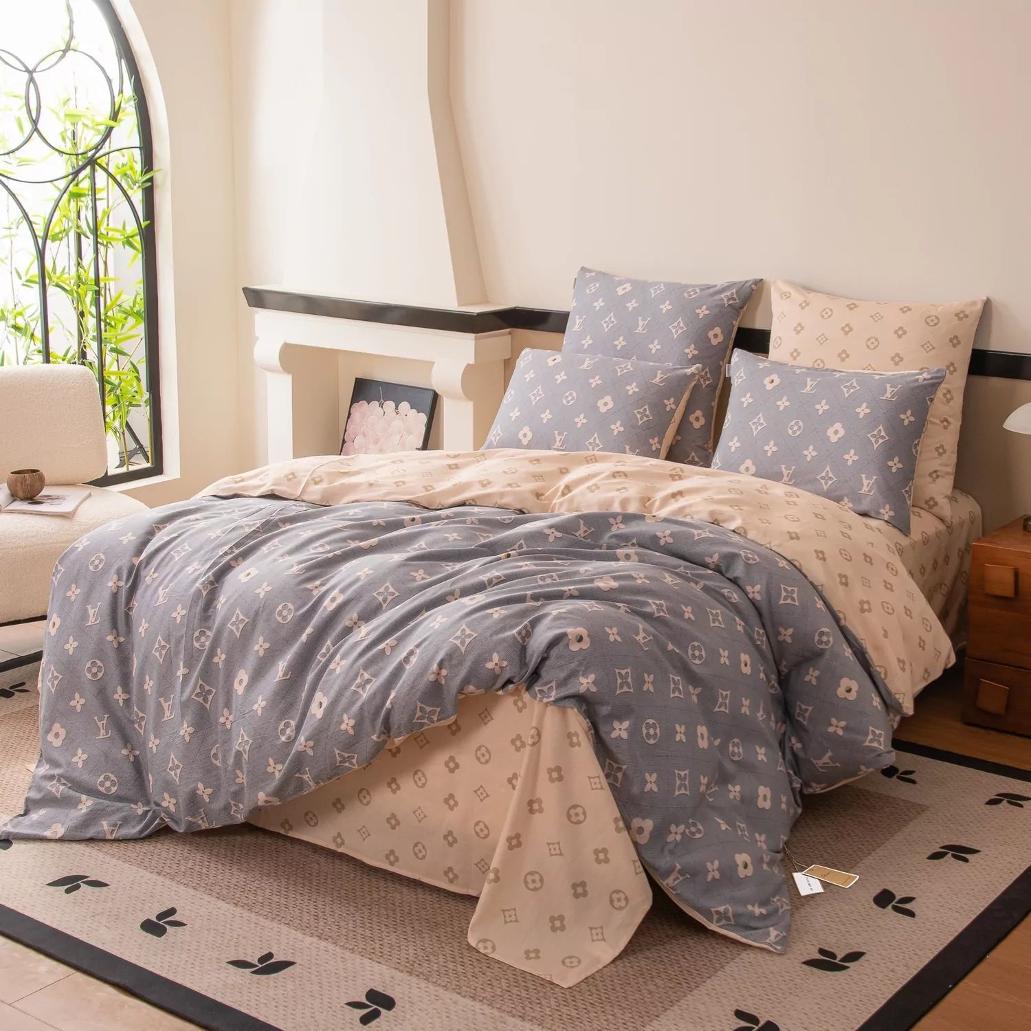 

Комплект постельного белья Ситрейд Сатин, полуторный, 180x220/50x70 см, C650