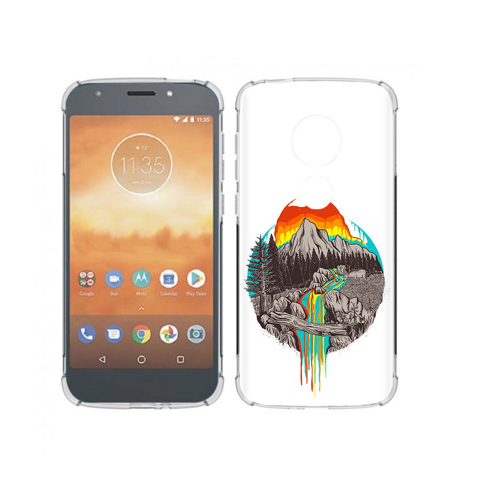 

Чехол MyPads Tocco для Motorola Moto E5 Play Радужный водопад (PT227065.372.144), Прозрачный, Tocco