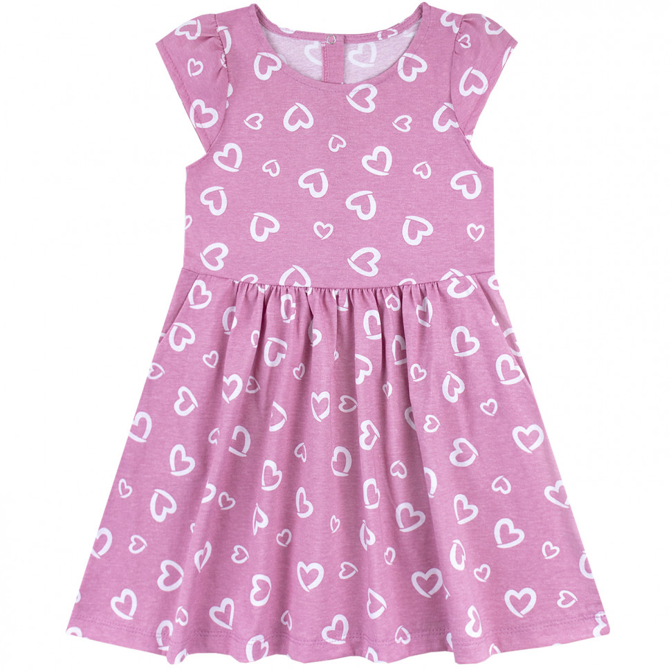 Платье детское YOULALA Туканы, розовый, 134