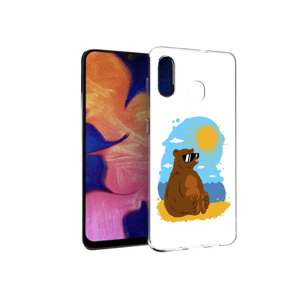 

Чехол MyPads Tocco для Samsung Galaxy A30 медведь на чиле (PT126700.499.468), Прозрачный, Tocco