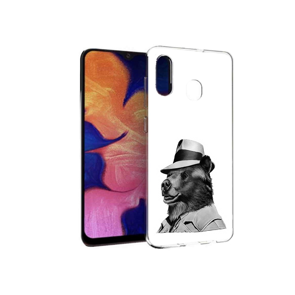 Чехол MyPads Tocco для Samsung Galaxy A30 медведь в шляпе (PT126700.499.465)