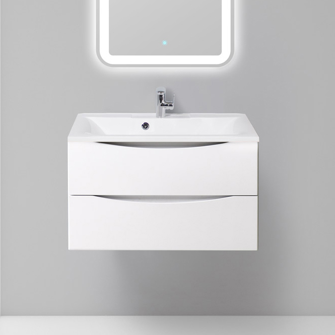 

Тумба с раковиной BelBagno Marino 80 bianco lucido, подвесная, Белый, Marino 80 bianco lucido, подвесная