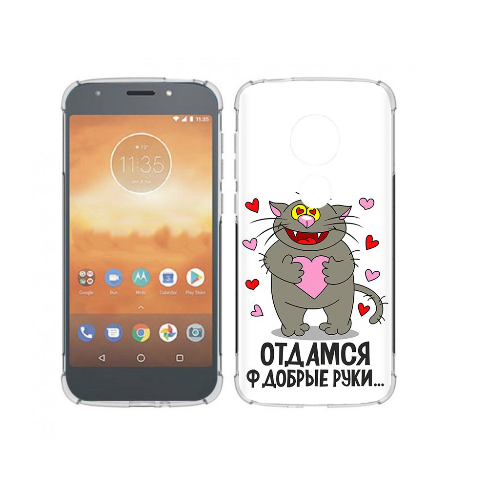 

Чехол MyPads Tocco для Motorola Moto E5 Play Отдамся в добрые руки (PT227065.372.128), Прозрачный, Tocco