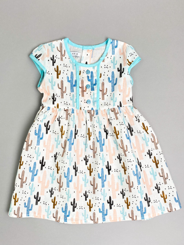 Платье детское YOULALA Кактусы, разноцветный, 110