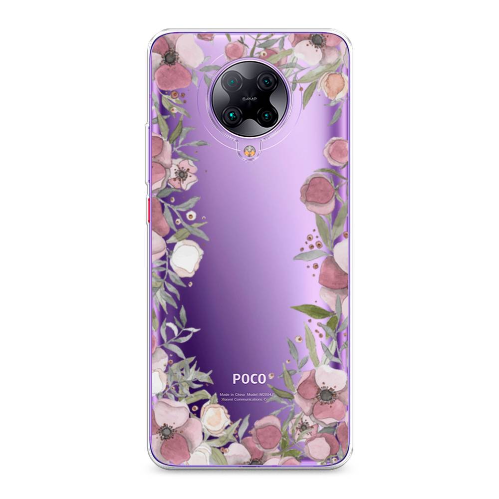 

Чехол Awog на Poco F2 Pro/Redmi K30 Pro "Розовая цветочная рамка", Разноцветный, 37050-8