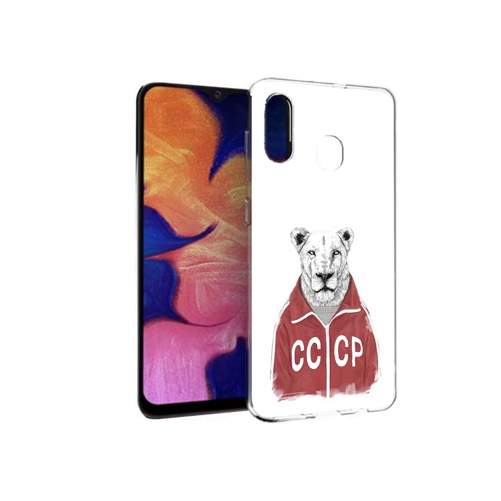 

Чехол MyPads Tocco для Samsung Galaxy A30 львица ссср (PT126700.499.450), Прозрачный, Tocco