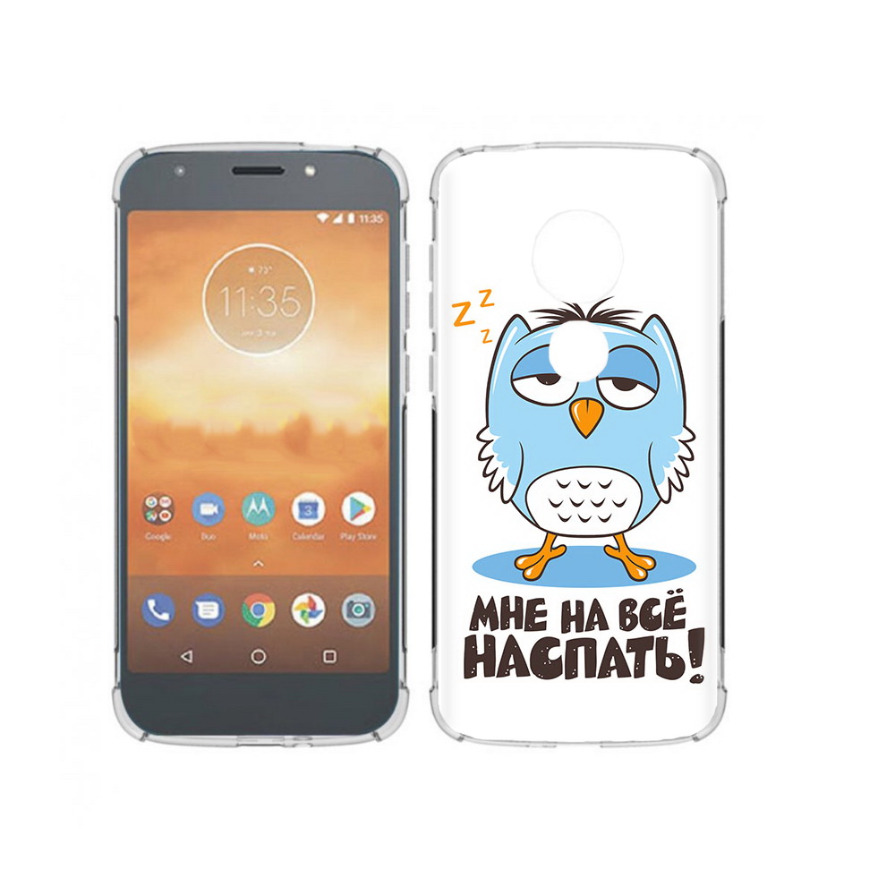 

Чехол MyPads Tocco для Motorola Moto E5 Play Мне на все наспать (PT227065.372.120), Прозрачный, Tocco