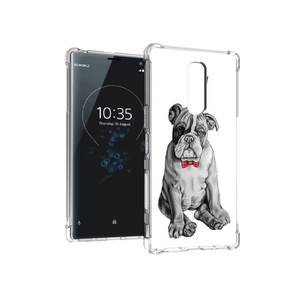 

Чехол MyPads Tocco для Sony Xperia 1 праздничный щенок (PT141276.244.554), Прозрачный, Tocco