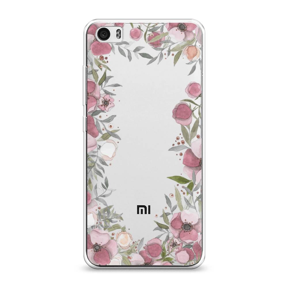 

Чехол Awog на Xiaomi Mi 5 "Розовая цветочная рамка", Разноцветный, 30450-8