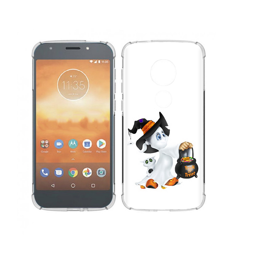 

Чехол MyPads Tocco для Motorola Moto E5 Play Маленький призрак (PT227065.372.113), Прозрачный, Tocco
