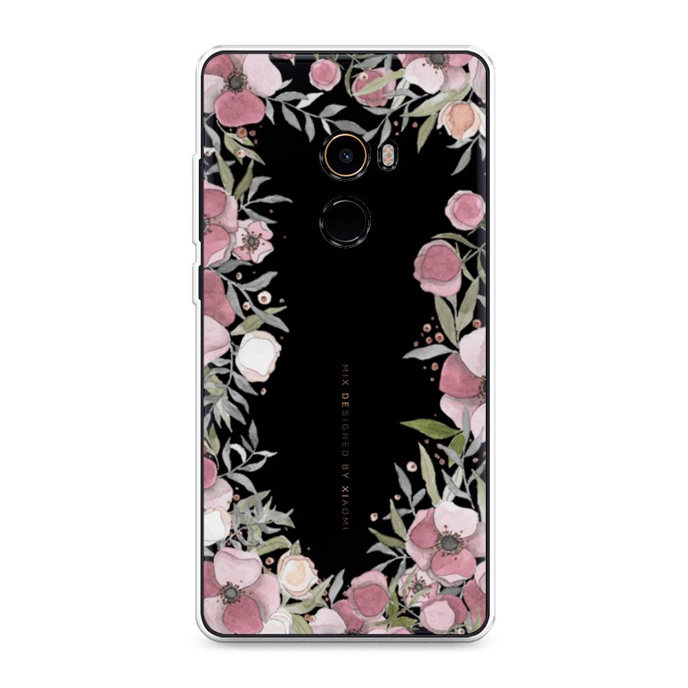 

Чехол Awog на Xiaomi Mi Mix 2 "Розовая цветочная рамка", Разноцветный, 32550-8