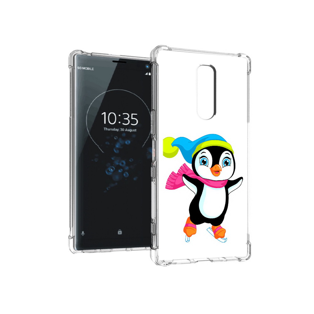 

Чехол MyPads Tocco для Sony Xperia 1 пингвин на коньках (PT141276.244.540), Прозрачный, Tocco