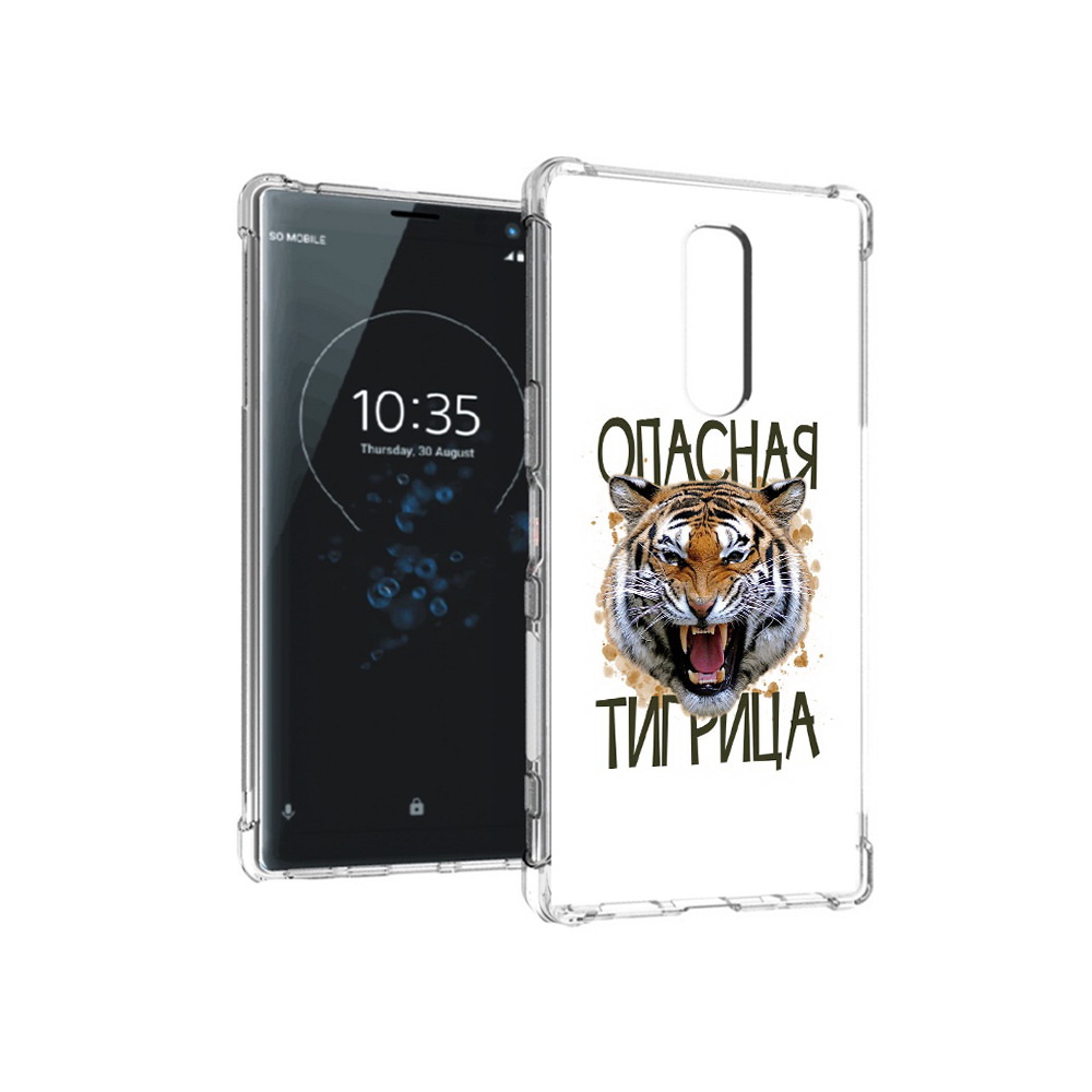 

Чехол MyPads Tocco для Sony Xperia 1 опасная тигрица (PT141276.244.527), Прозрачный, Tocco