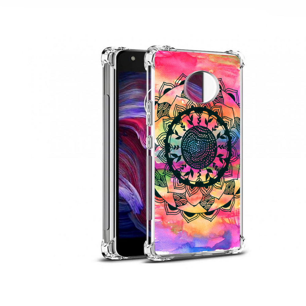 

Чехол MyPads Tocco для Motorola Moto X4 яркая абстракция круглый цветок (PT96319.371.704), Прозрачный, Tocco