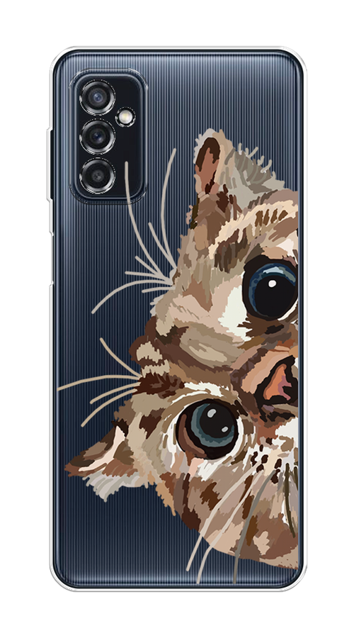 

Чехол на Samsung Galaxy M52 "Любопытный кот", Коричневый;синий;черный, 2104350-1