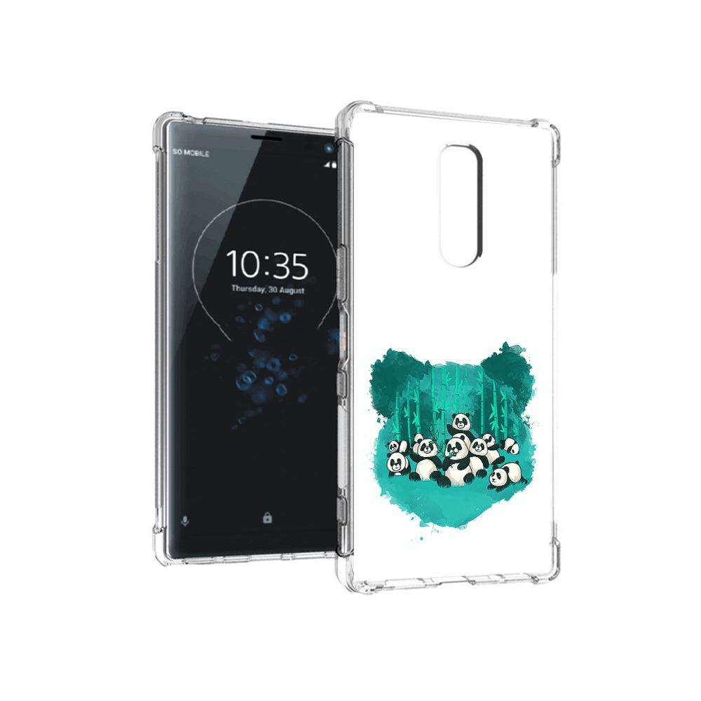 

Чехол MyPads Tocco для Sony Xperia 1 нарисованные панды (PT141276.244.508), Прозрачный, Tocco
